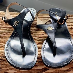 Coach black sandals